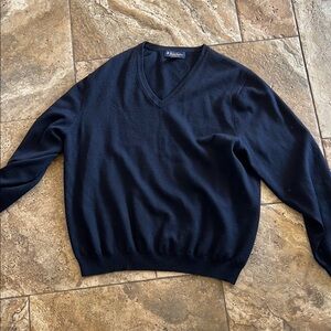 Brooks brothers Men's blue size L large V-Neck Sweater